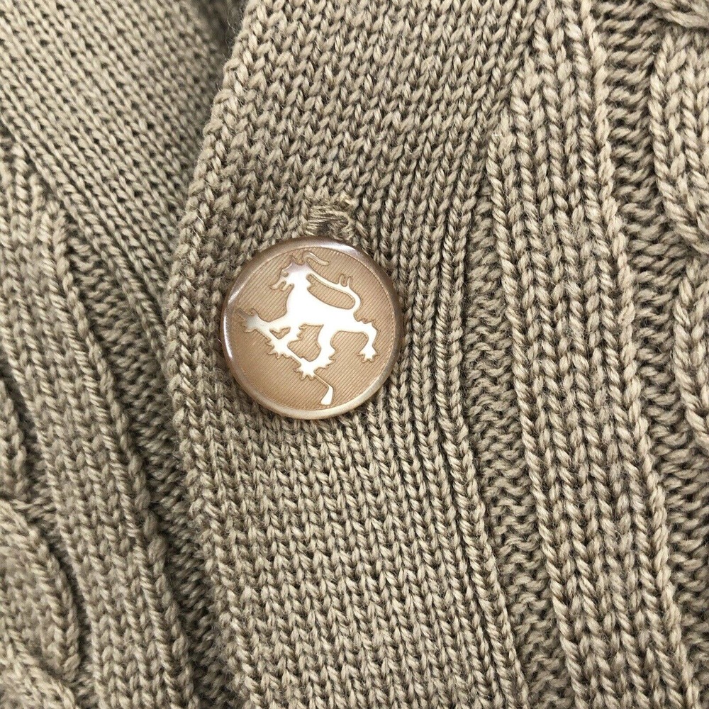 Vintage Pringle Cable Wool Grandpa Button Cardigan Sweater Mens Unisex Small - Picture 7 of 12